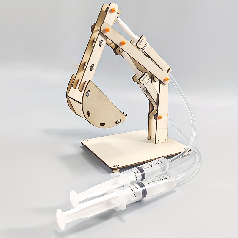 DIY Wooden Excavator Kit STEAM Educational Science Experiment Assembly