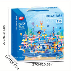 DIY Ocean Coral Building Blocks Flower Arrangement Puzzle