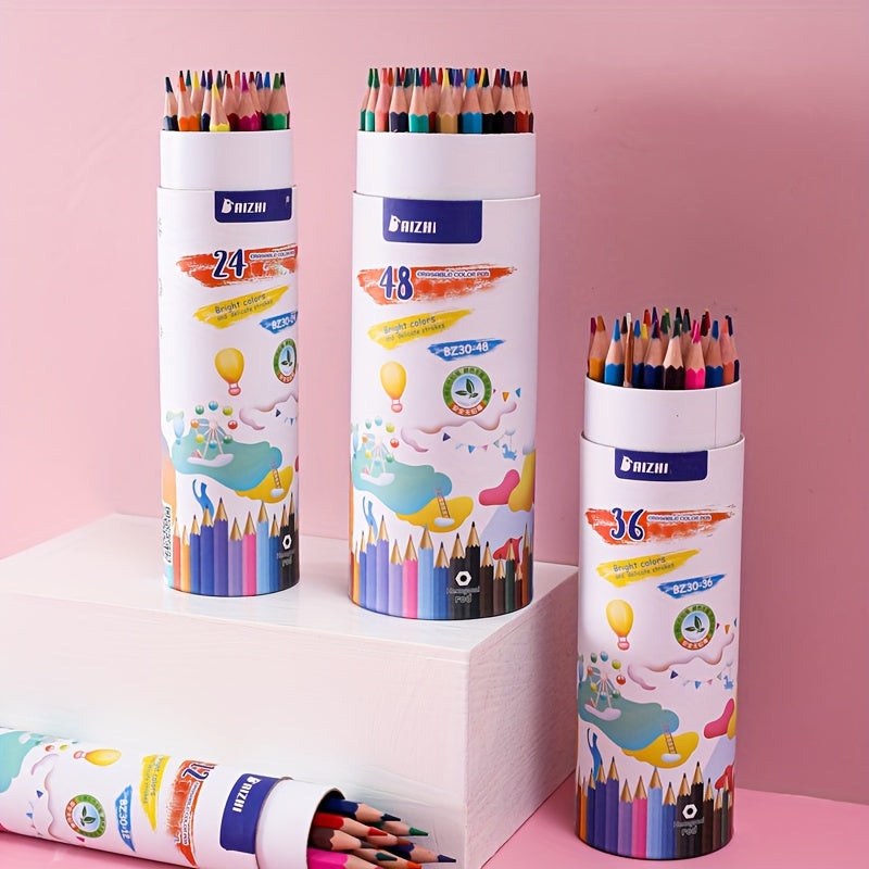 Erasable 48 Colored Pencil Set for Beginners
