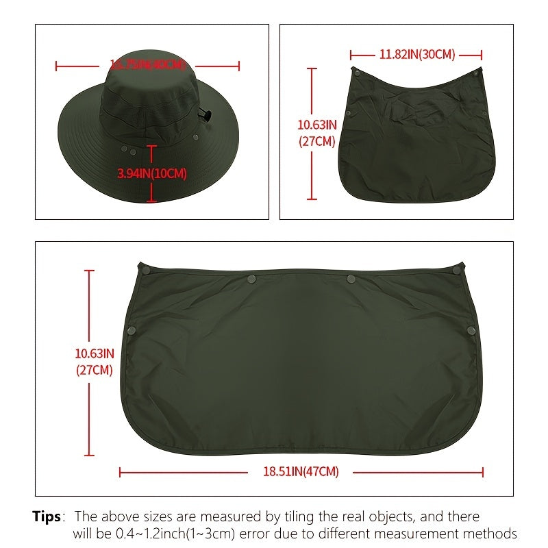 Breathable Quick Drying Fishing Bucket Hat with Waterproof Face Cap