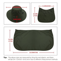 Breathable Quick Drying Fishing Bucket Hat with Waterproof Face Cap
