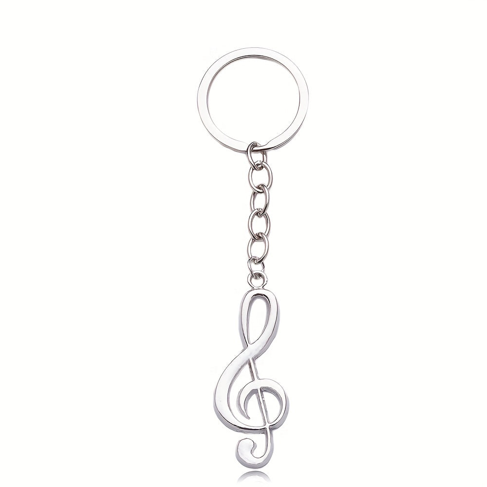 Music Note Metal Keychain Stainless Steel Bag Music Symbol Jewelry