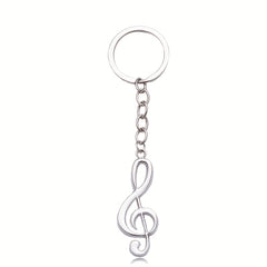 Music Note Metal Keychain Stainless Steel Bag Music Symbol Jewelry