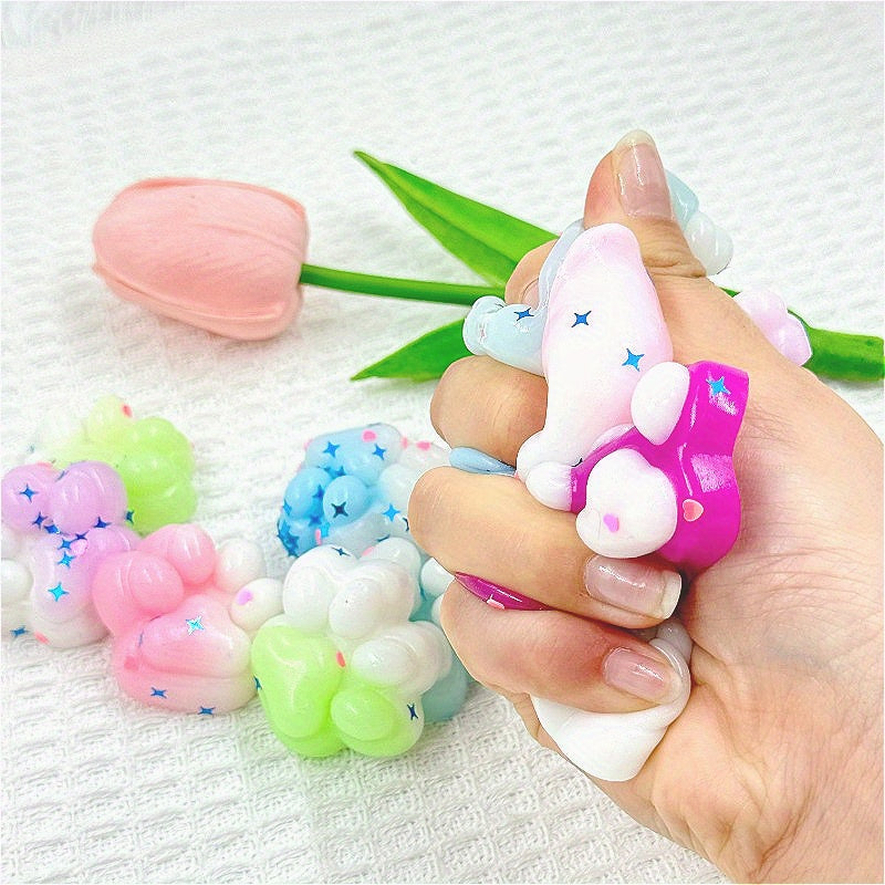 6pcs Colorful Cat Paws Squeeze Toys for Parties