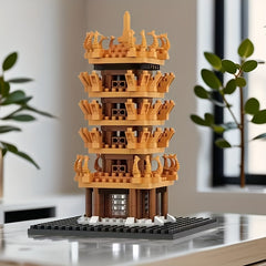 Creative Yellow Crane Tower Building Blocks Set
