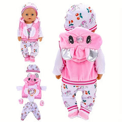 Unicorn Doll Clothes Set for 17-18 Inch Dolls - Birthday and Christmas Gift