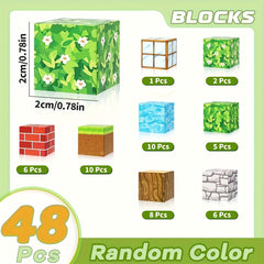 Magnetic Blocks Set for Building and Crafting - 28 48 64 100 Pieces