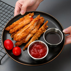 4pcs Stainless Steel Sauce Cup for Sushi & Steak