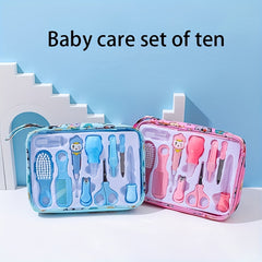 10pcs Baby Care Kit with Nail Clippers Comb Brush