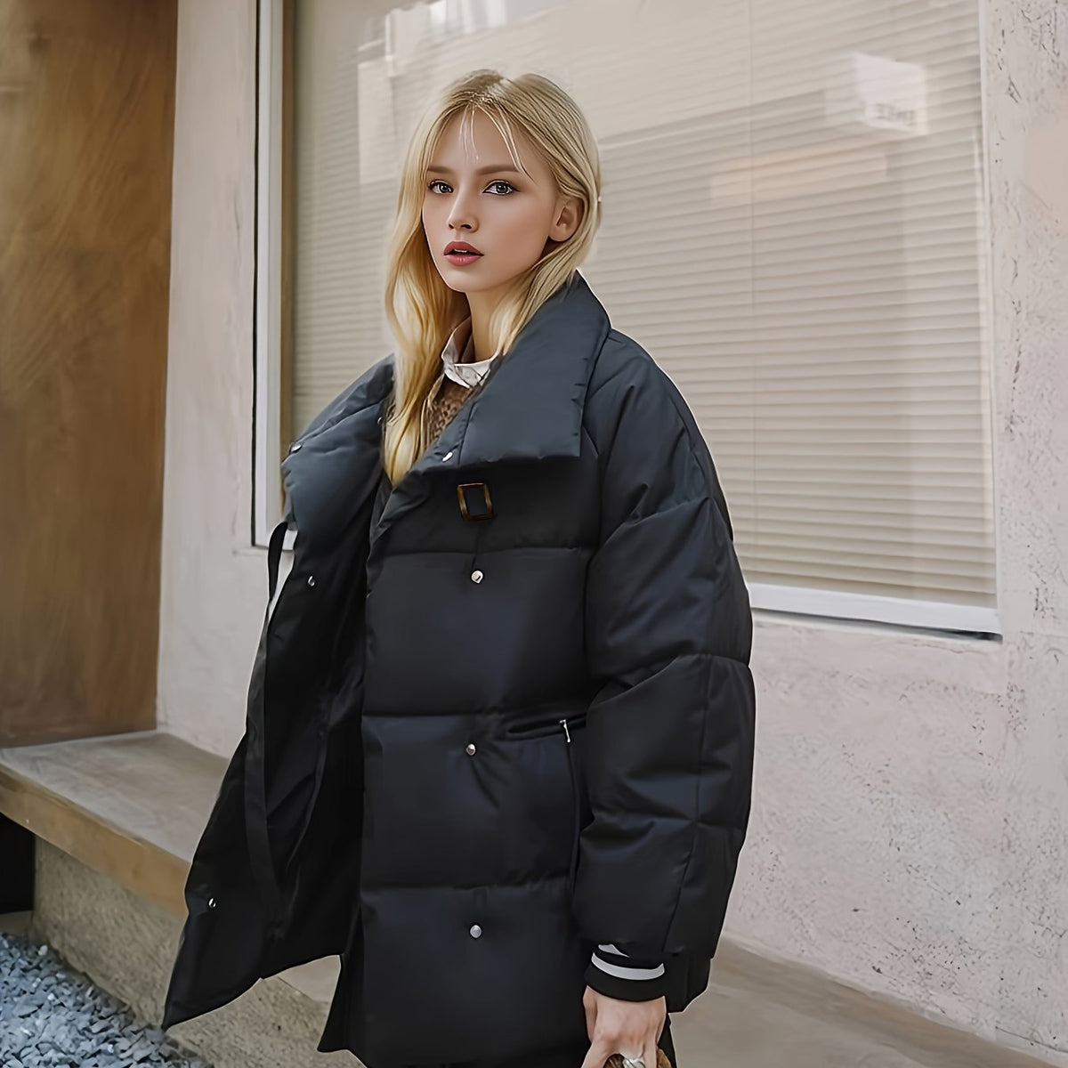 Warm Puffer Jacket for Women - Outdoor Winter Coat