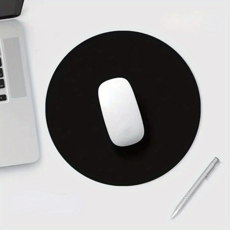 Solid Round Non-slip Mouse Pad for Students Office Computer Laptop