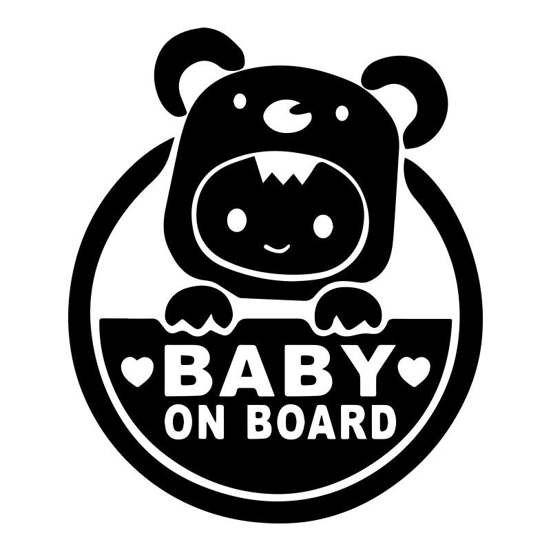 Baby On Board Sign Car Decal Sticker Hangover Carlos & Baby Footprint Heart