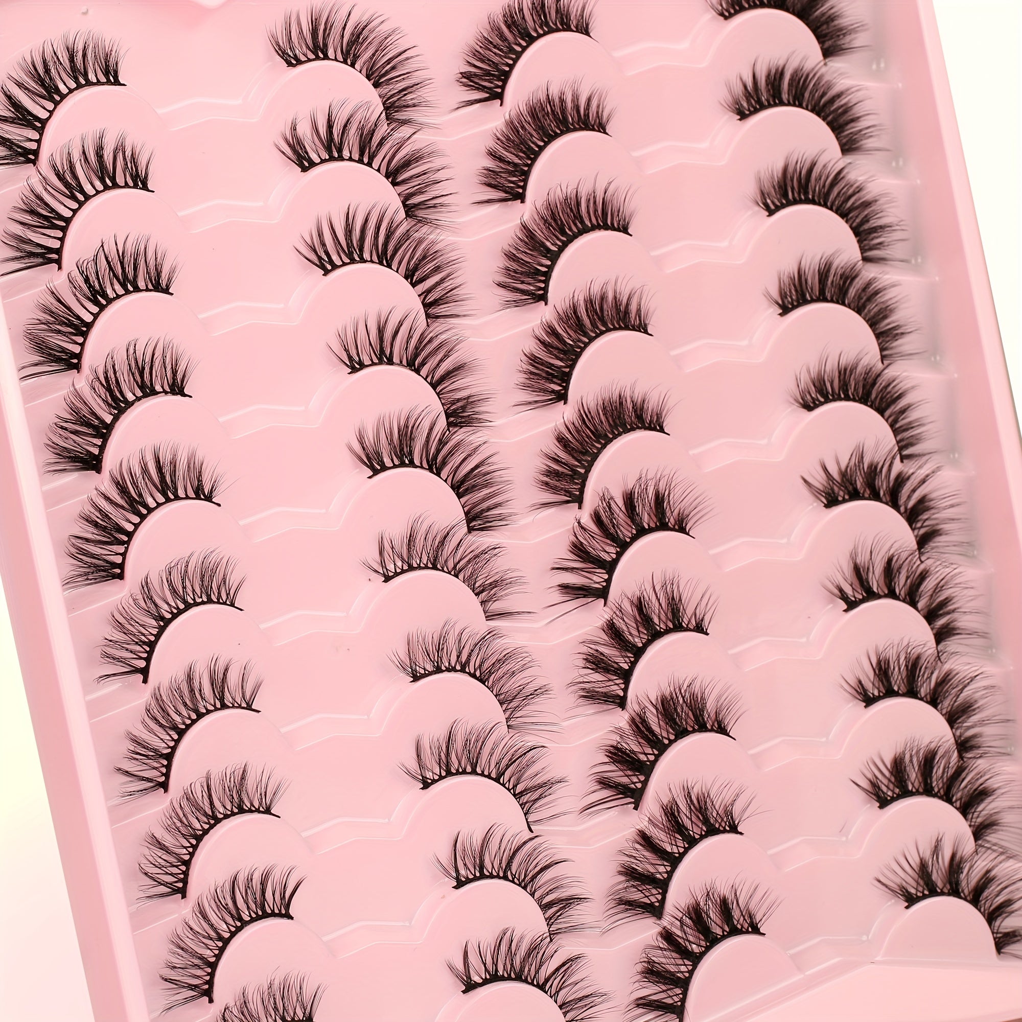 4 Styles False Eyelashes Natural Look Wispy Cat Eye Lashes 3D Fluffy Half Lashes