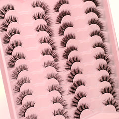 4 Styles False Eyelashes Natural Look Wispy Cat Eye Lashes 3D Fluffy Half Lashes