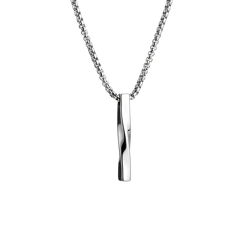 Men's Spiral Twist Pendant Necklace Artificial Jewelry Accessories