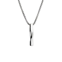 Men's Spiral Twist Pendant Necklace Artificial Jewelry Accessories