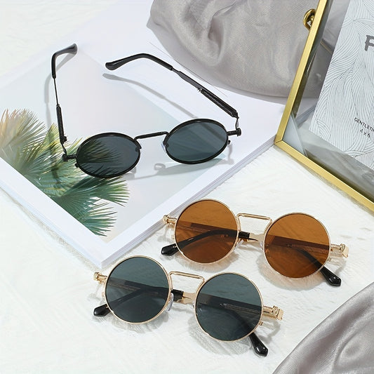 Steampunk Round Sunglasses UV400 Sun Shades
