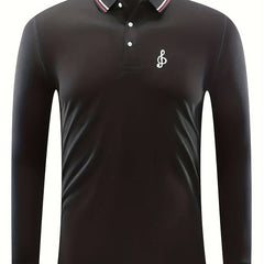 Men's Long Sleeve Lapel Golf Tennis Sports Shirt