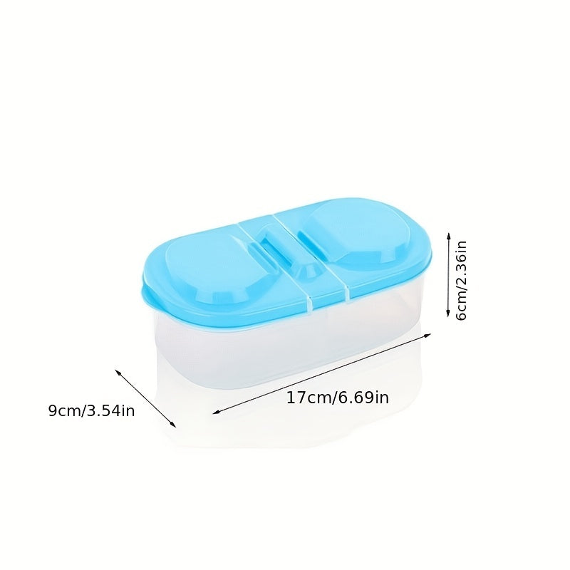 2pcs Fruit Storage Box Double Grids Household Food Container