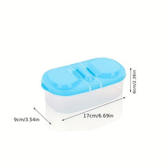2pcs Fruit Storage Box Double Grids Household Food Container