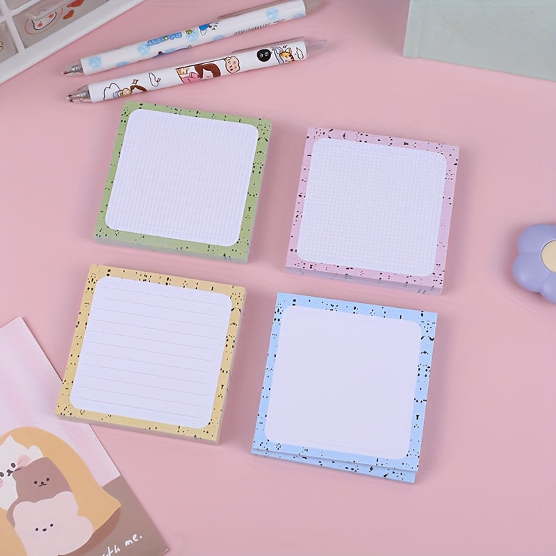 4pcs Sticky Notes Memo Pad Mini Message Book Learning Notebook