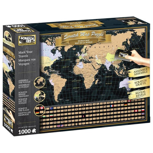 World Map Scratch Off Jigsaw Puzzle 1000pcs