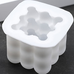 Silicone Candle Mold 3D Cube Round Ball Epoxy Mould Craft Candle Making