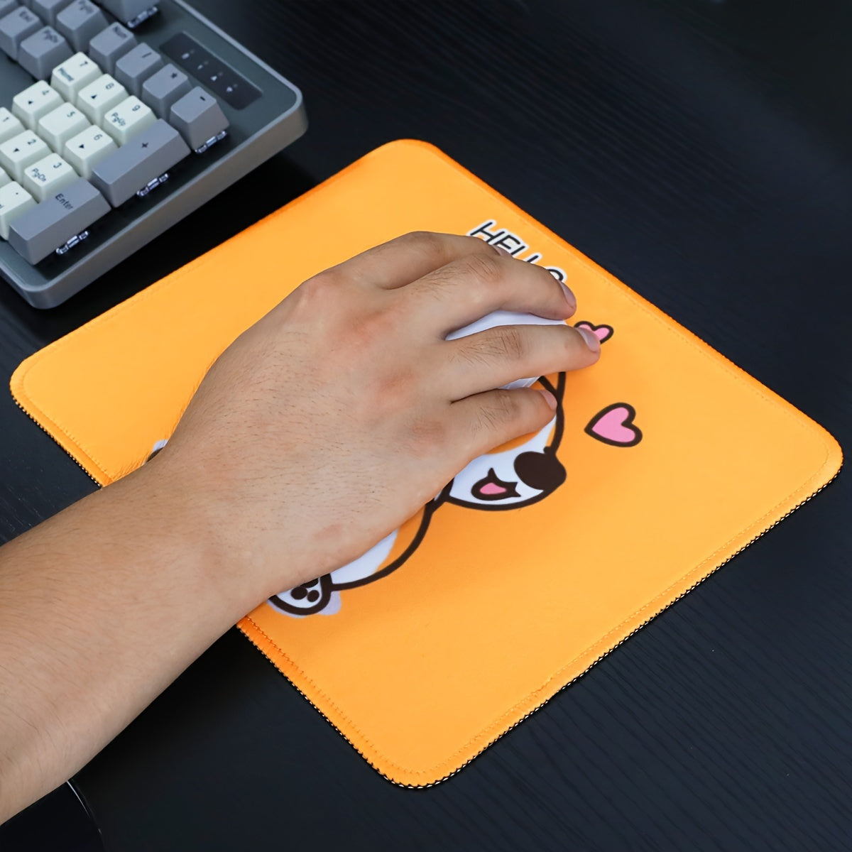 Corgi Dog Mouse Pad Non Slip Rubber Base Animal Mouse Mat Office 20X24CM