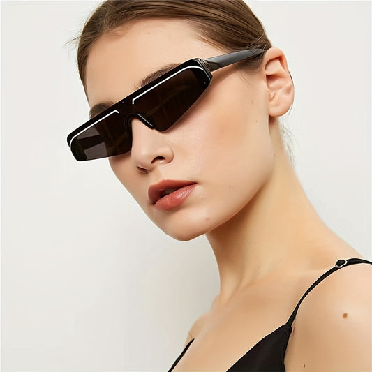 Y2K Semi Rimless Sunglasses UV400 Sun Shades