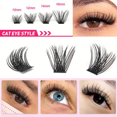 D Curling DIY Lash Extension 96pcs Individual Eyelash Clusters 10-16mm
