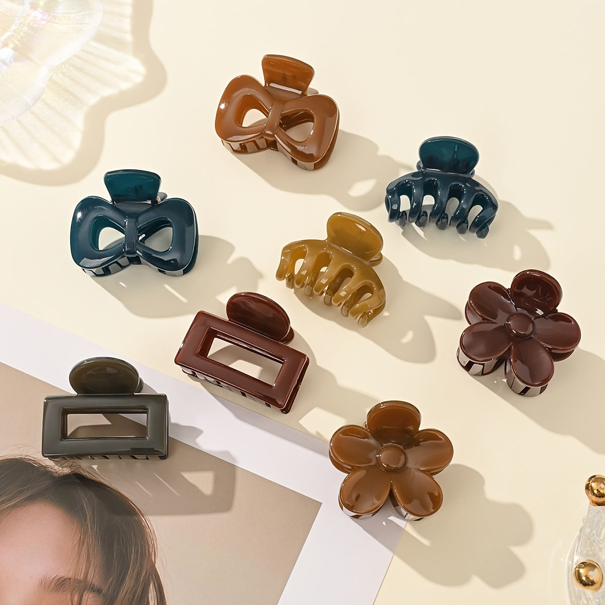 6pcs Mini Hair Claw Clips Strong Hold Hair Accessories