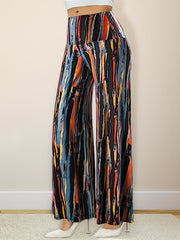  Tie Dye Striped Wide Leg Trousers