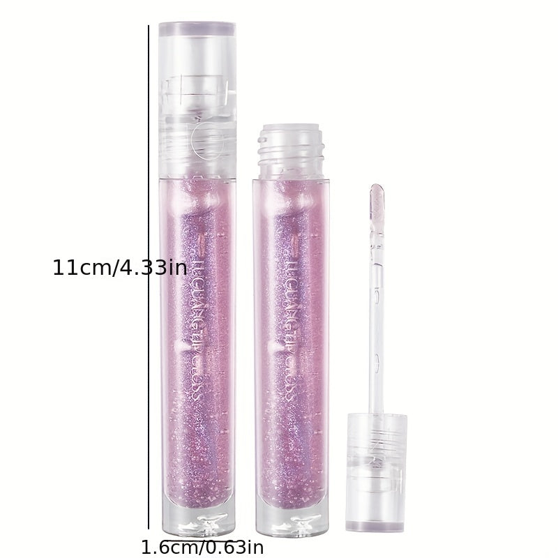 6 Colors Lip Plumping Lip Gloss Dewy Finish & Shimmer