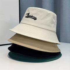 Men's Letter Fisherman Hat Spring Summer Thin Breathable Basin Hat