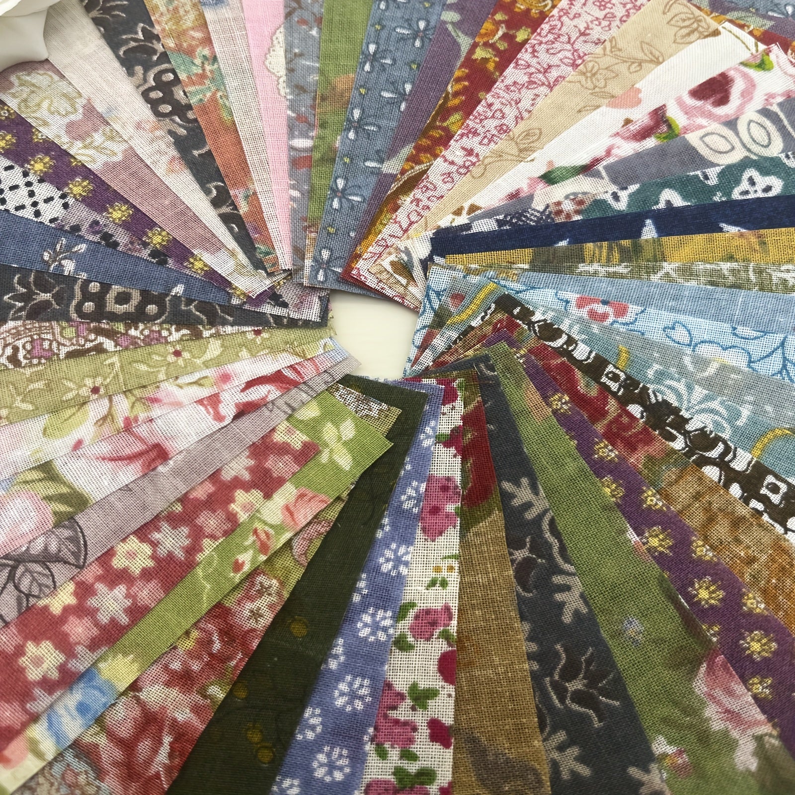 50pcs Dark Cotton Fabric Quilting Set for Clothing Sewing