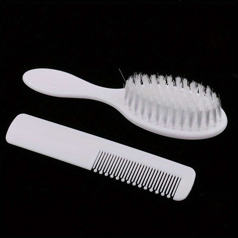 2pcs Newborn Baby Kids Head Hair Care Set Grooming Soft Comb Hair Brush Kit