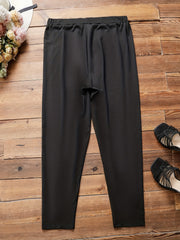 Women's Plus Paw & Letter Print Skinny Yogo Pants