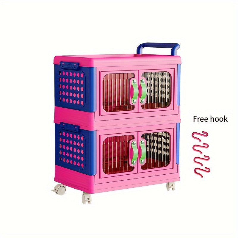 1pc Stackable Storage Box With Lid Plastic Storage Container