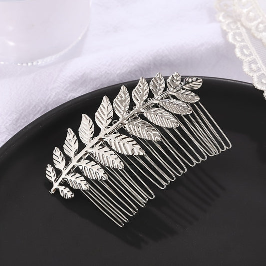 Leaf Hair Comb Silver Bridal Hair Piece