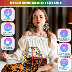Expandable Ball Sphere Anxiety Relief Sensory Rainbow Yoga ADHD Fidget
