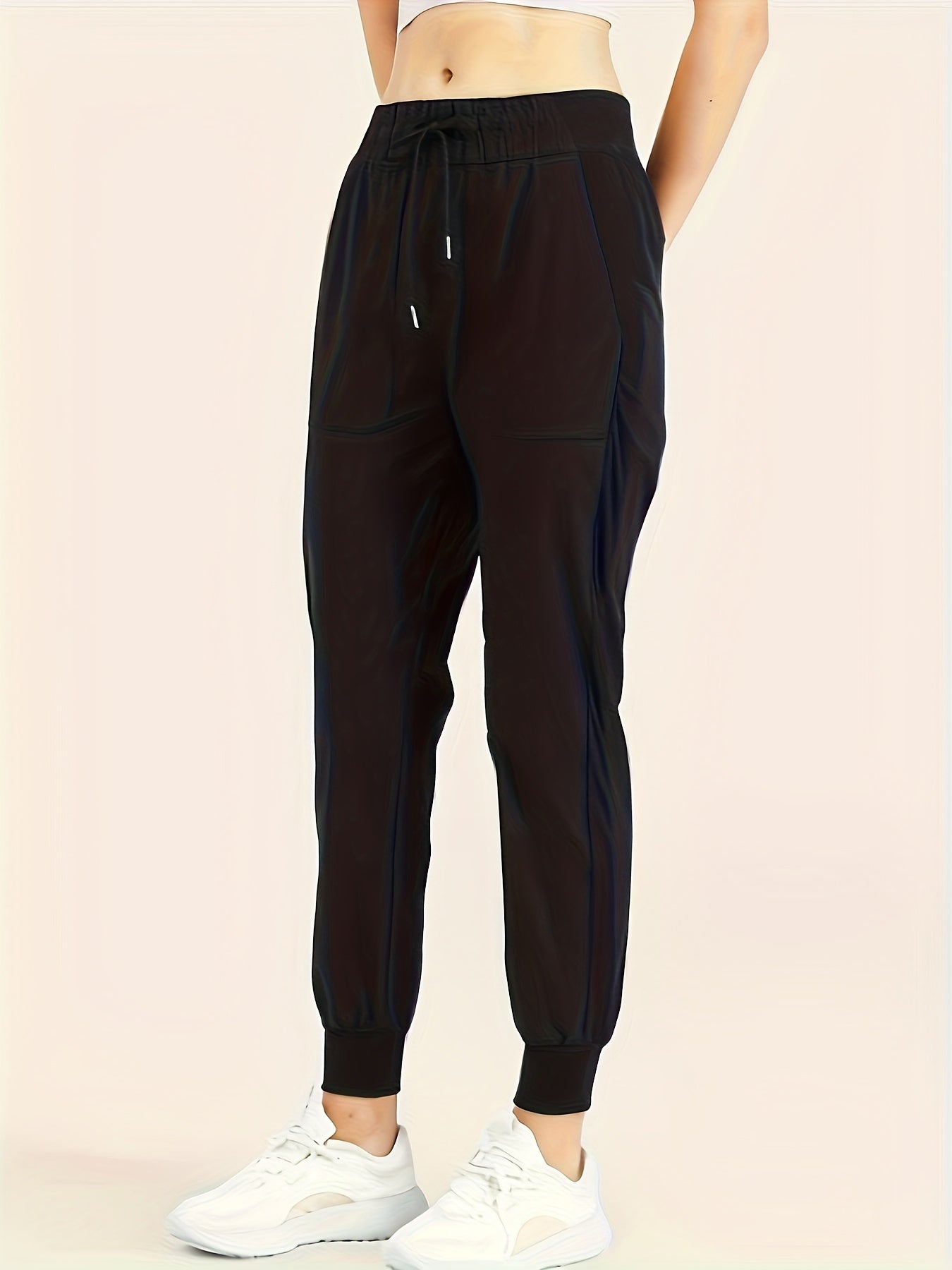  Elastic High Rise Jogger Running Trousers