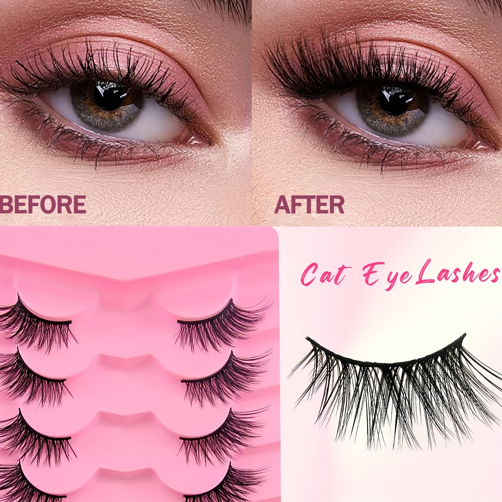 7 Pairs Cross Thick Fluffy Faux Mink False Eyelashes