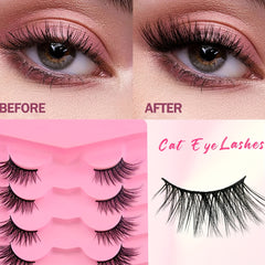 7 Pairs Cross Thick Fluffy Faux Mink False Eyelashes