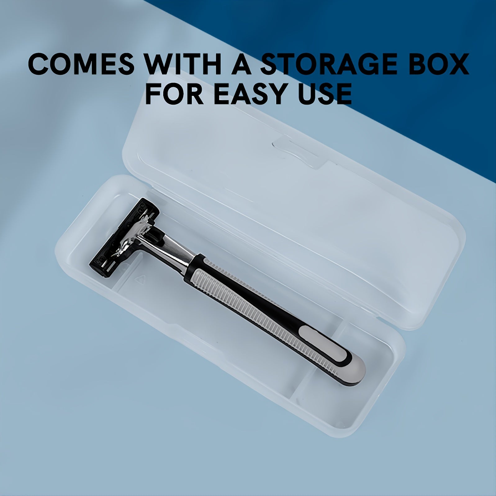 Razor Holder & 30 Replacement Blades with Skin Guard - Shaving Kit