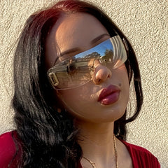 Y2K Cyberpunk Gradient Mirror Lens Sunglasses UV400
