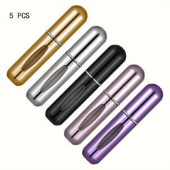 5 Pcs Mini Refillable Perfume Atomizer Bottle 5ml Travel Size Spray