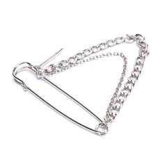 Classic Tassel Chain Pin Brooch Punk Hip Hop Jewelry