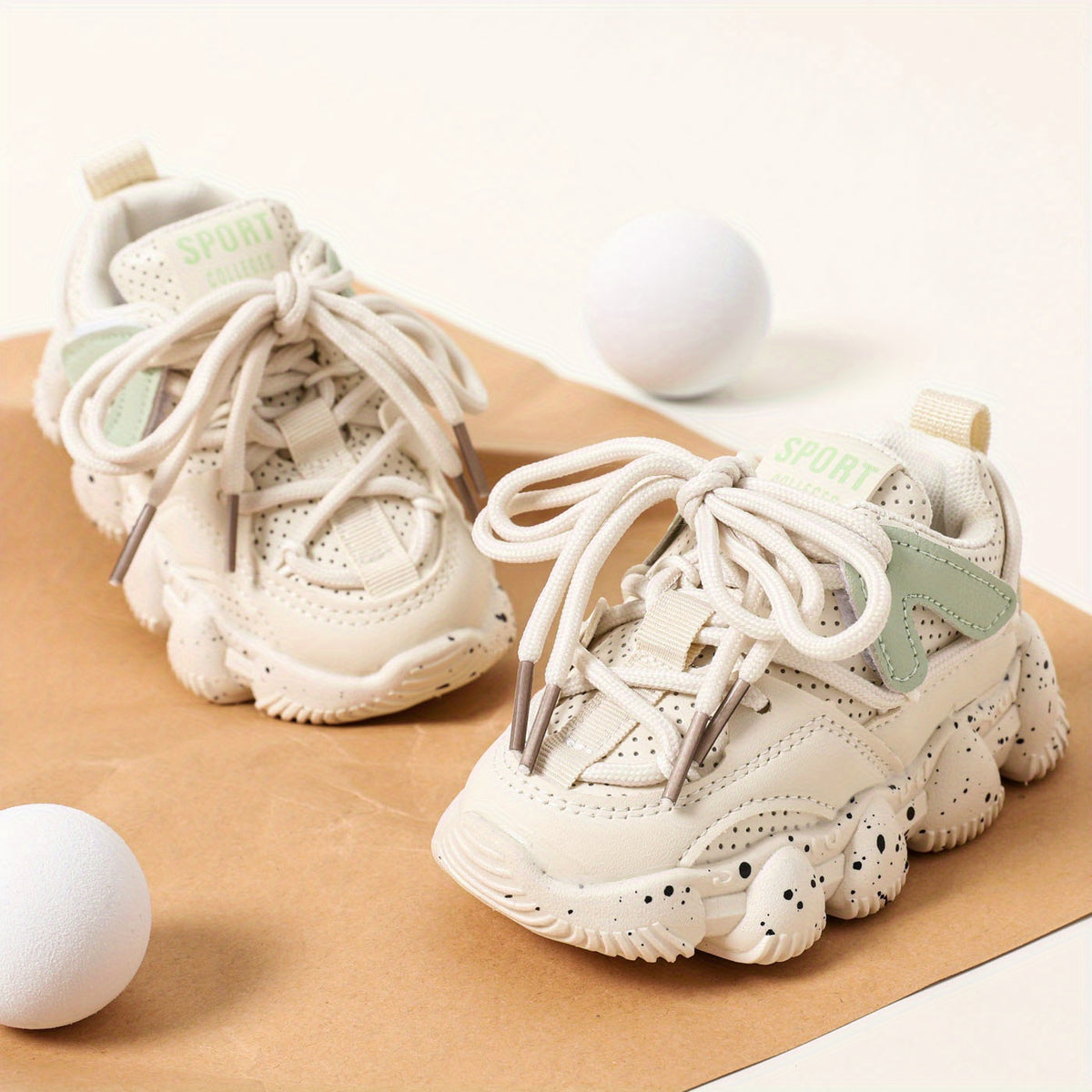 Girls Lightweight Lace Up Sneakers Anti Slip