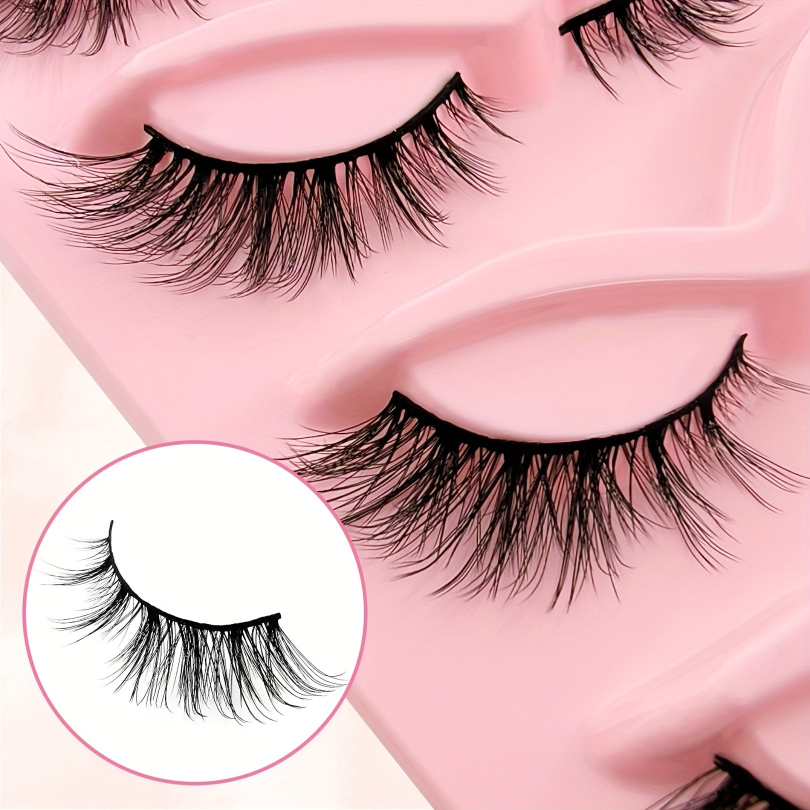 5 Pairs Cat Eye Lashes Little Devil Style Eye EndLengthening 