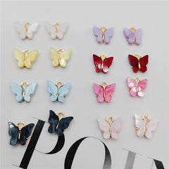 Acrylic Butterfly Alloy Necklace Earrings DIY Jewelry Accessories